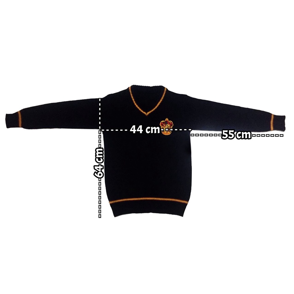 Sweater rajut logo asrama penyihir