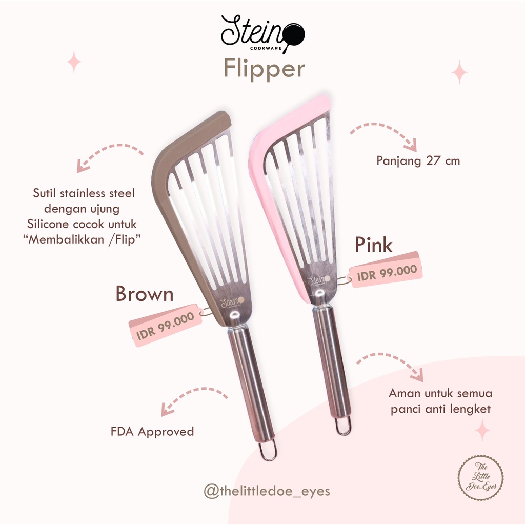 [READY] Stein Cookware Sutil Spatula Choco Latte Soup Flamingo Muffin