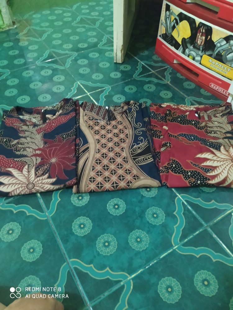 Tey-17 Batik Wanita Asj Sa Hrb026 Kenongo Kemeja Tosca Pendek