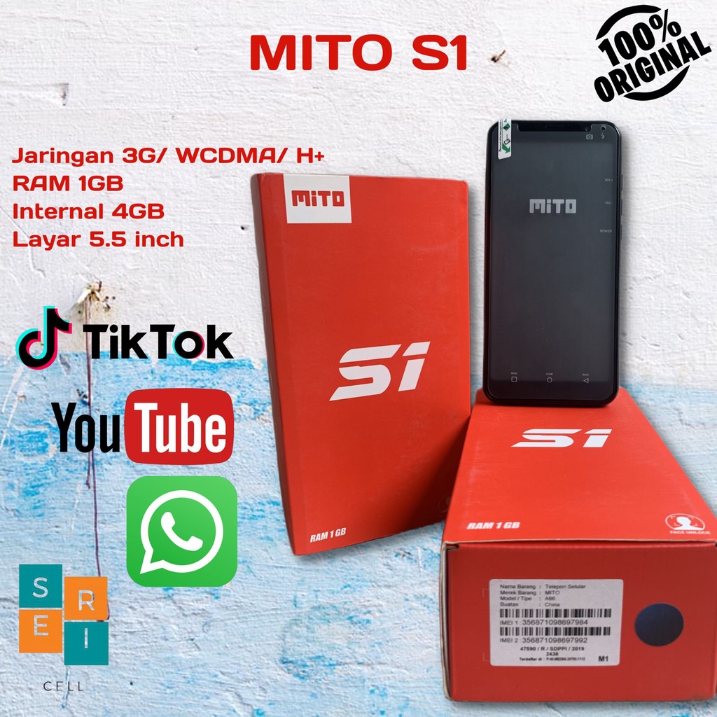 HP MITO Android S1 Jaringan 3G Promo Cuci Gudang Murah Meriah RAM 1GB Internal 4GB dan RAM 2GB Inter