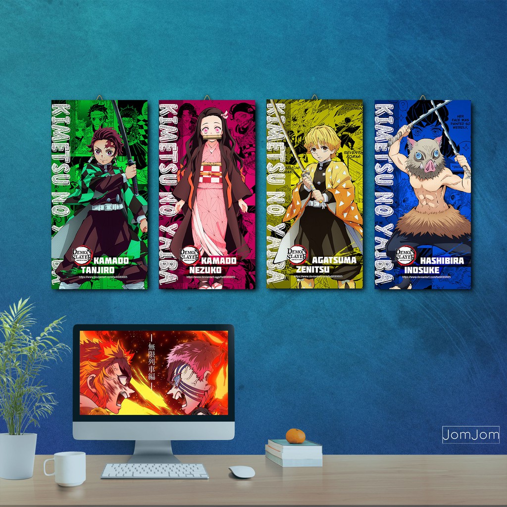 Poster Anime Hiasan Dinding Kimetsu no yaiba /Demon Slayer/KEREN/POSTER MURAH/Dekorasi kamar/KNY
