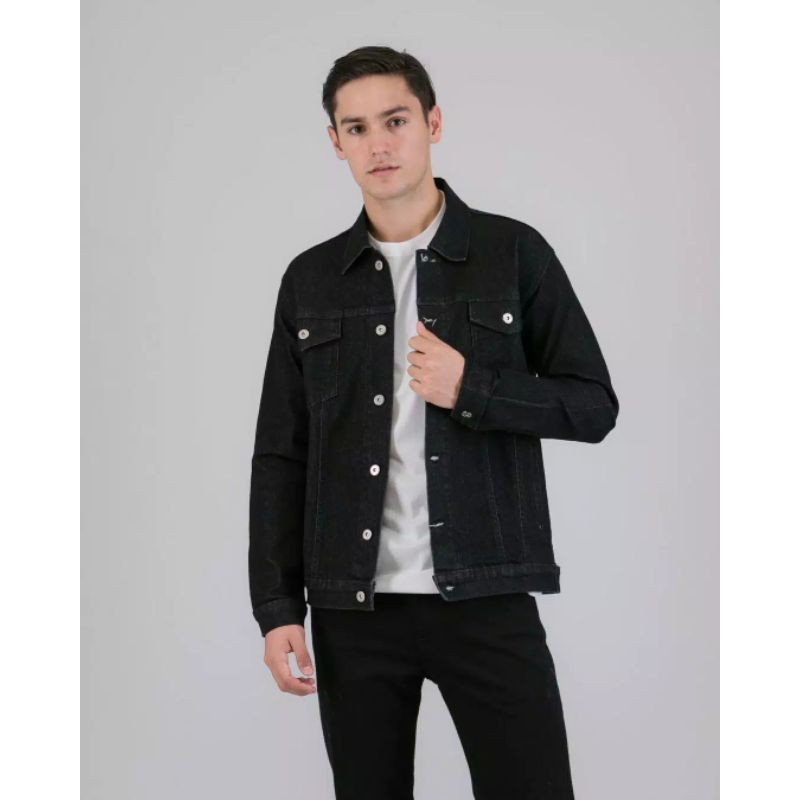 LIVEHAF - JAKET DENIM WAZE - BLACK - XL