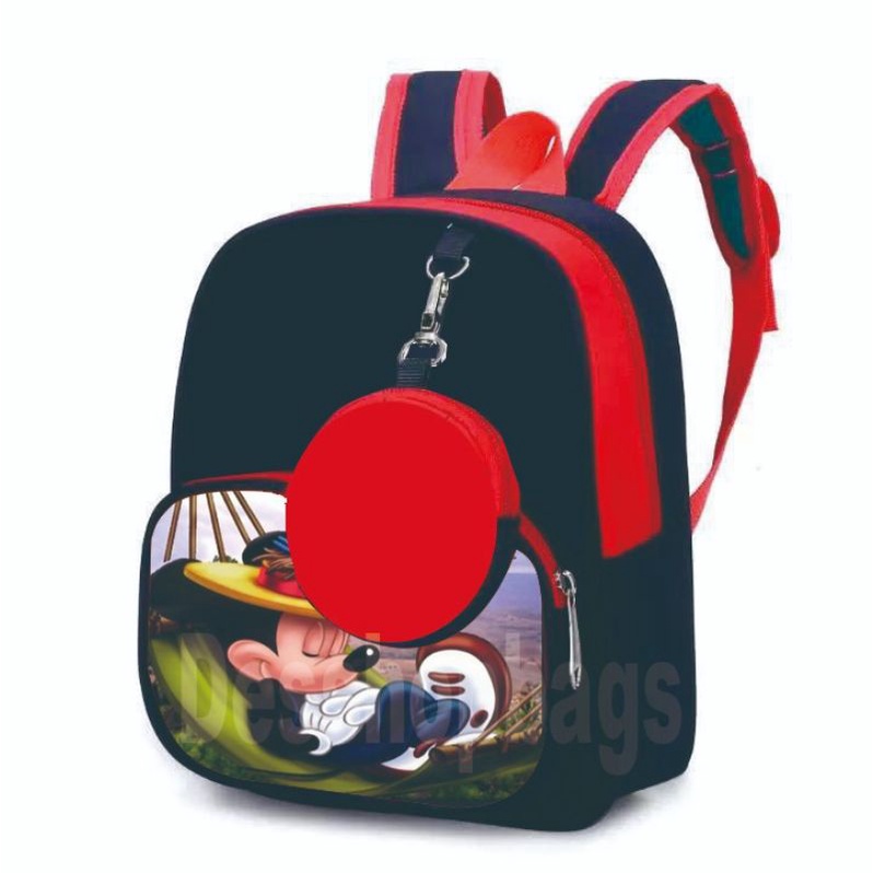 ZamZam backpack sekolah tas anak sekolah tas sekolah motip kartun mikeymouse dompet