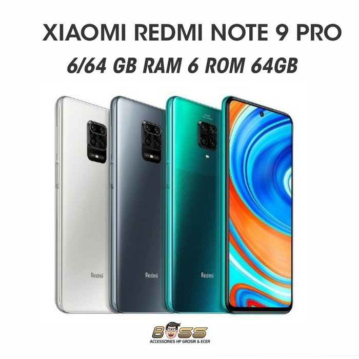 HP XIAOMI REDMI NOTE 9 PRO 6/64GB RAM 6GB ROM 64GB GARANSI RESMI