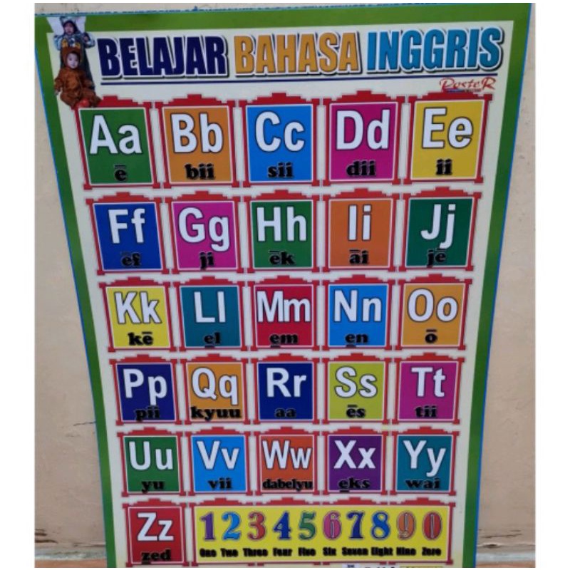 paket hemat 10 pcs 10 macam gambar poster anak pintar
