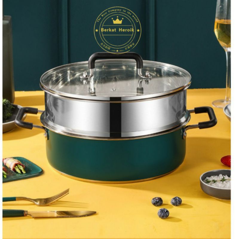 COOKING HOT POT/PANCI STEAMER/ OMICKO PANCI STEAMER PENGUKUS DENGAN PARUTAN 30CM