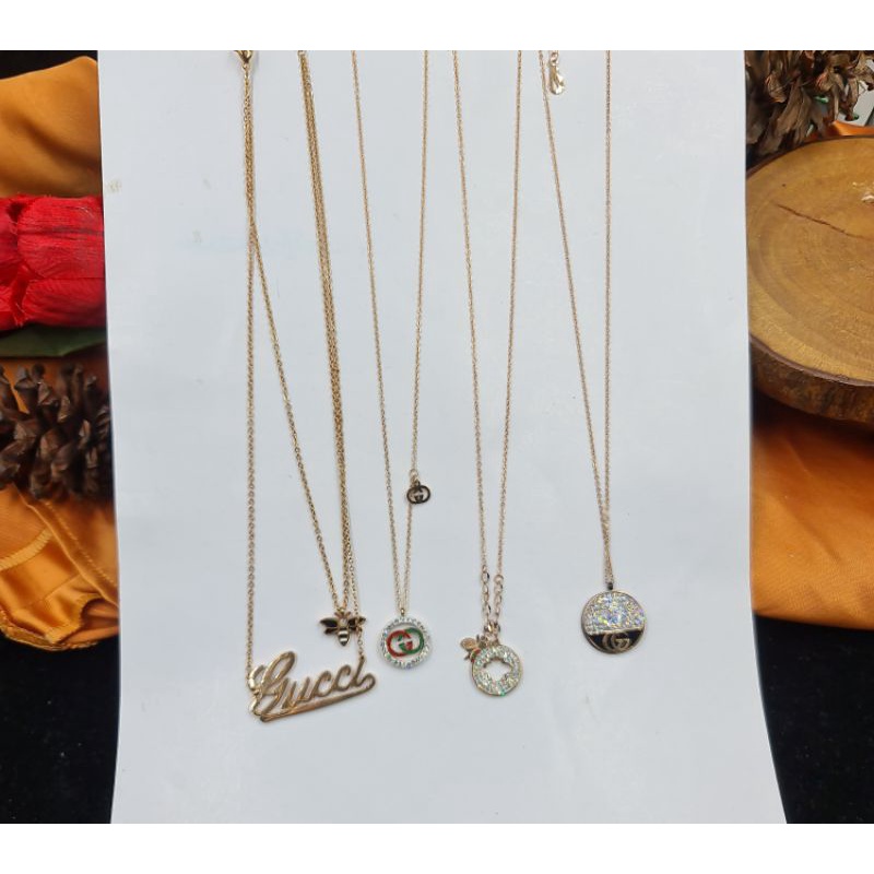 kalung titanium tebal/titanium asli/titanium lapis emas/kalung rosegold/kalung pendek