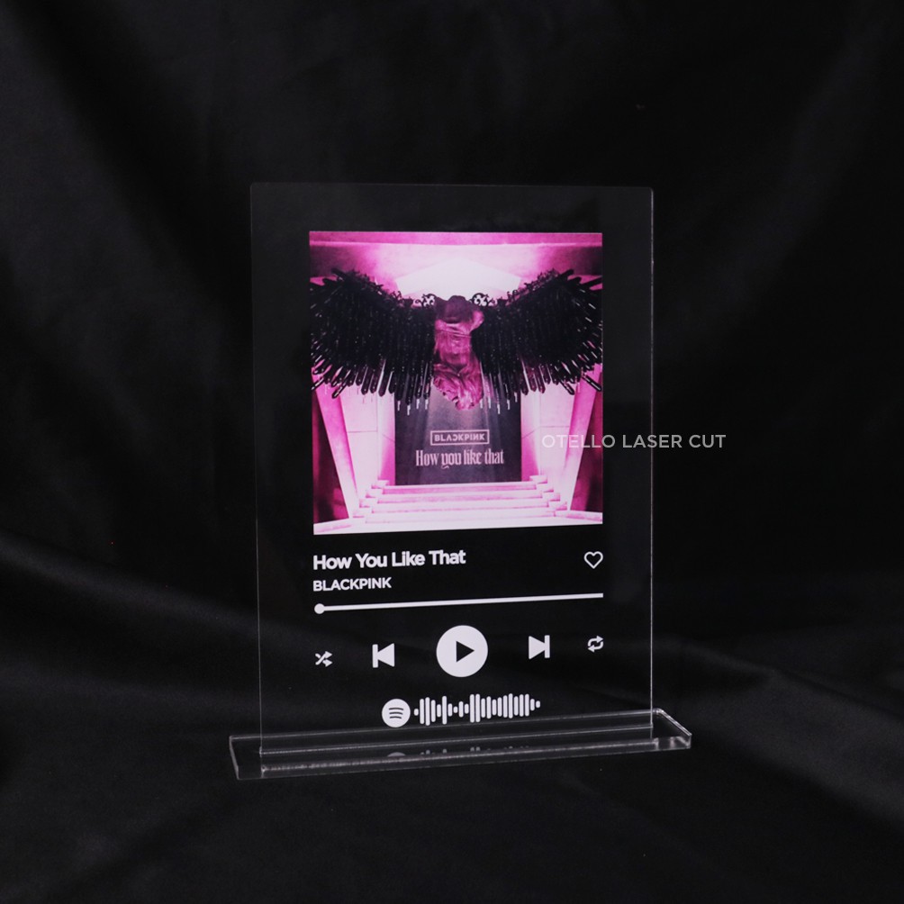 Akrilik Spotify UV Print | Pajangan Akrilik Musik Custom | Cover Album Lagu Custom | Akrilik Lagu