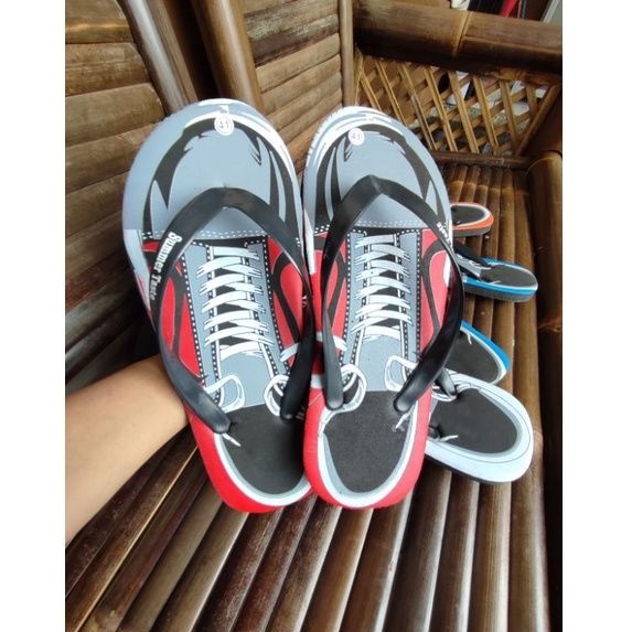 Sandal Jepit Pria Motif Sepatu | Sendal Jepit Distro Surfing Casual