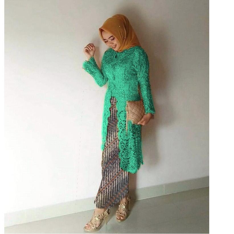 Modern.. SET KEBAYA KUTU BARU SANJANI - KEBAYA GAMIS MUSLIM FASHION MODERN-stelan kebaya kebaya kutu