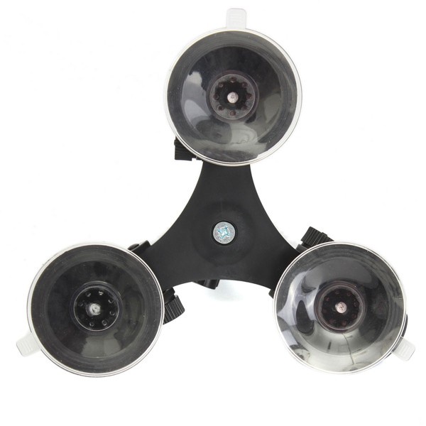 3 Feets Triangle Stable Car Suction Cup Glass Mount Sucker for Xiaomi Yi 1 / Xiaomi Yi 2 4K / Gopro / SJcam - Black