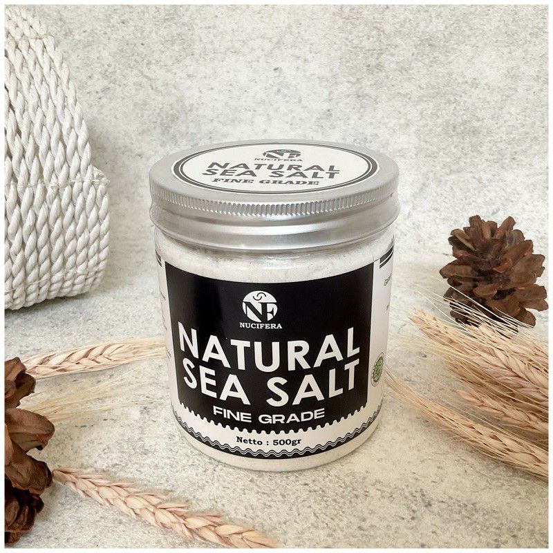 

Nucifera - Natural Sea Salt Fine Grade 500gr / Garam Laut Halus Tanpa Proses Kimia Asli Tanpa Campuran