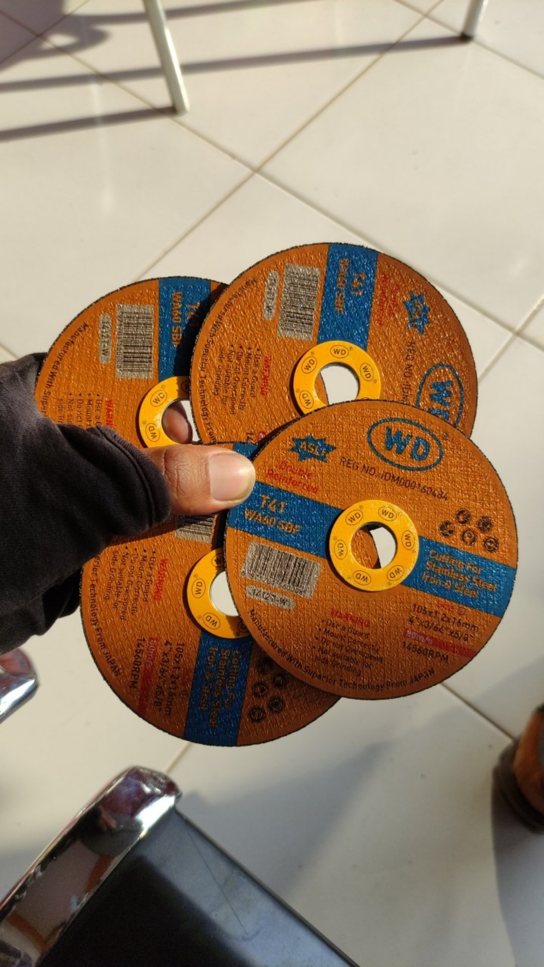 Batu Potong Mata Gerinda Iron Besi Stainless Original Wd 4x1