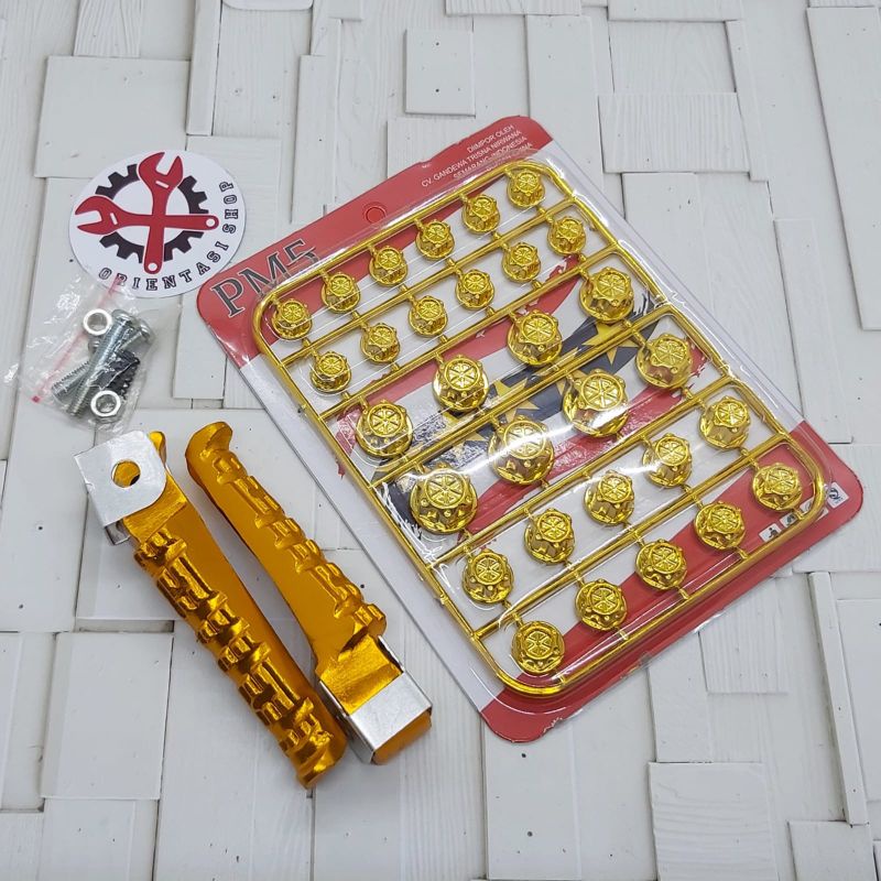 Cover baut probolt flower plus FootStep belakang Yamaha Vixion universal motor Yamaha Honda