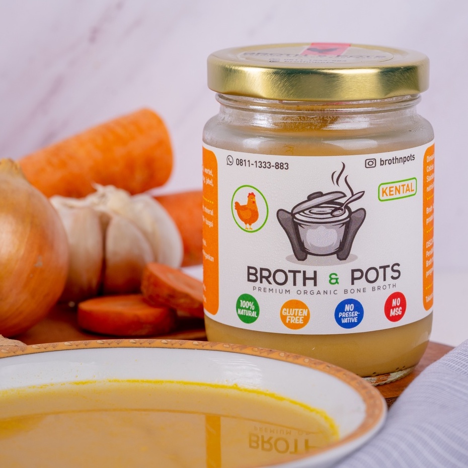 

PAKET 6 JARS KENTAL - BROTH n POTS Premium Organic Chicken Bone Broth
