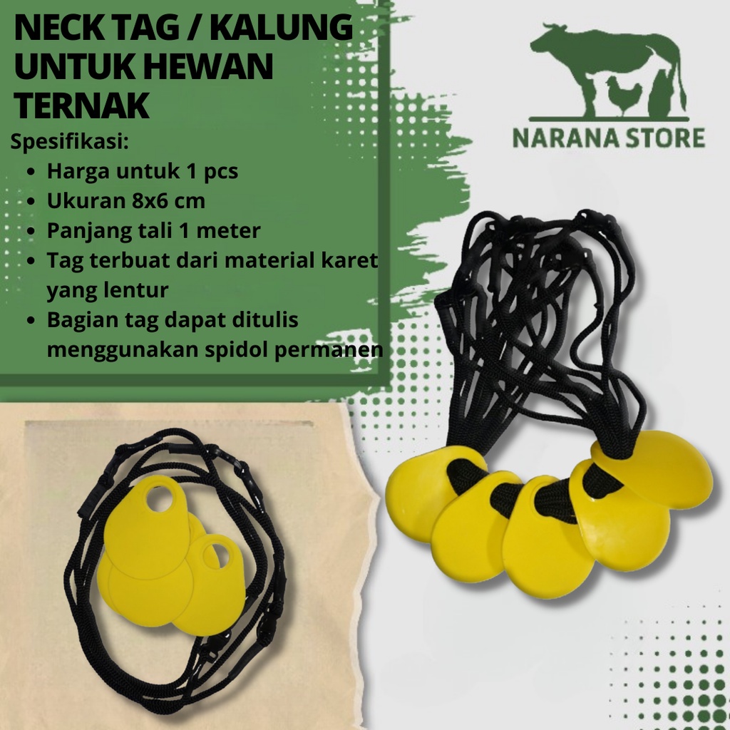 Neck Tag  Kalung Kambing Domba Sapi Babi Kerbau Neck Tag Kalung Ternak