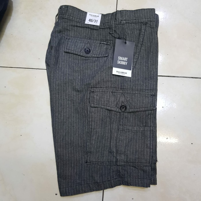 NEW FB CELANA CHINOS PENDEK CARGO PULL AND BEAR ORIGINAL SURF SKATE - STRIPE