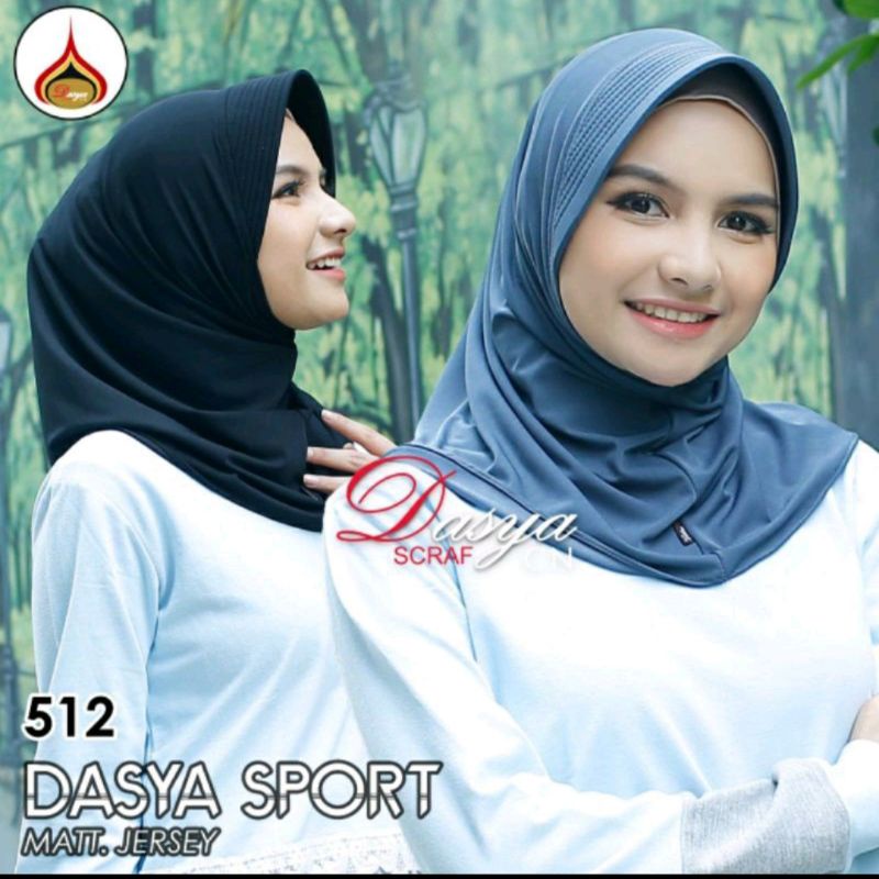 Kerudung Dasya Sport - Hijab Dasya Sport - Bergo Sport - Kerudung
