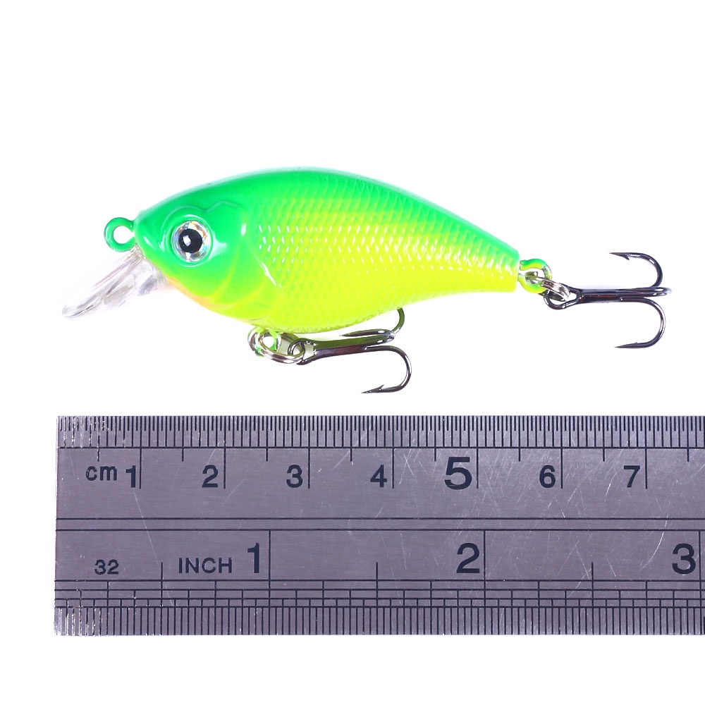 Hengjia 5PCS / Set Umpan Pancing Bentuk Ikan Kecil Luminous 6cm 6.7g Dengan 5 Sekat Transparan