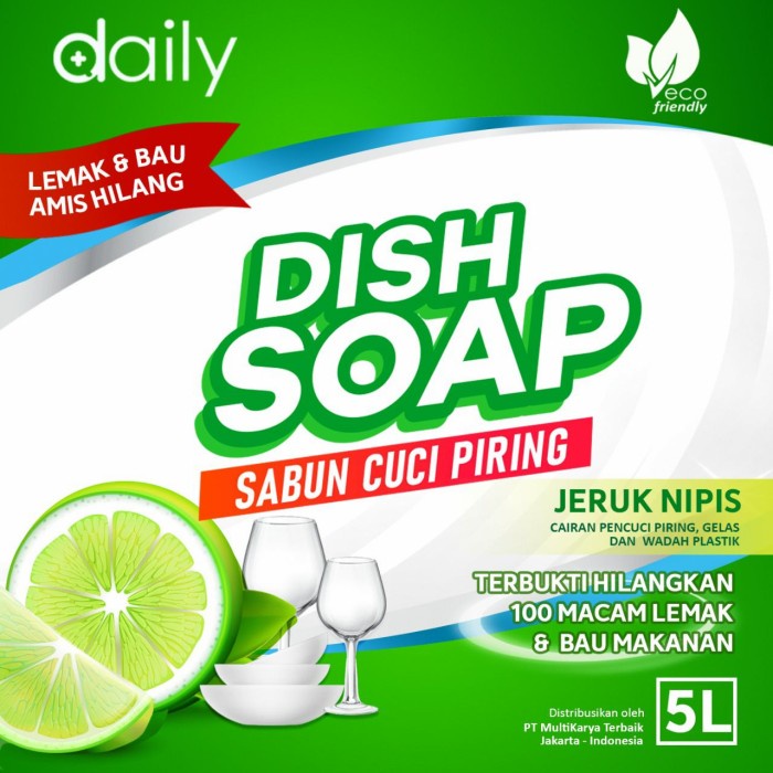 SABUN CUCI PIRING 5 LITER DISH SOAP 5L + FREE SPONS CUCI PIRING