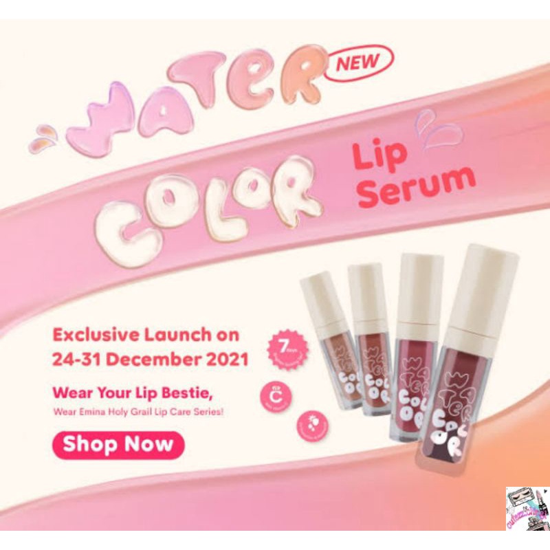 ☃Cutezz_Ching1☃Emina Water Color Lip Serum 2g