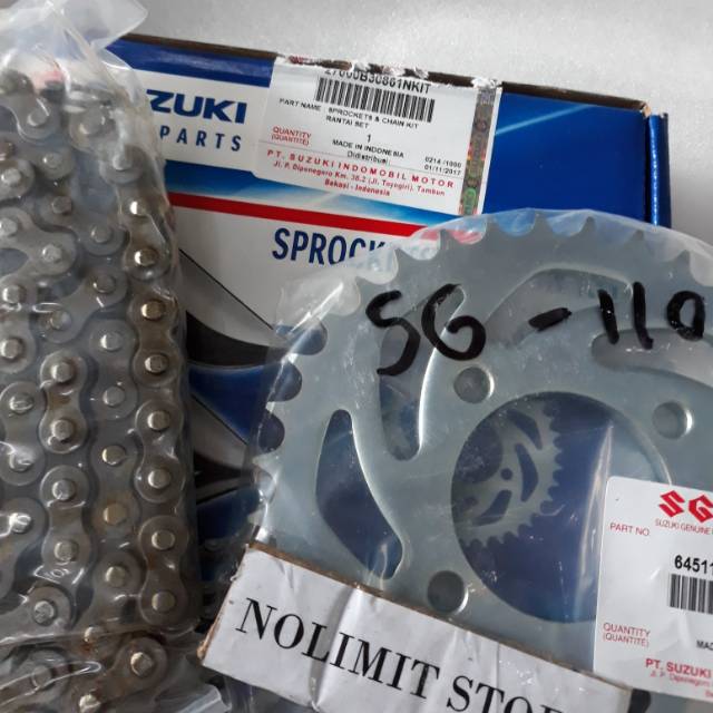 Gear Set Suzuki Shogun 110 Asli