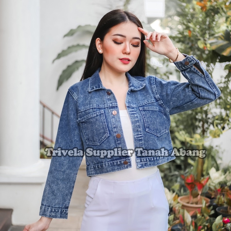 JAKET JEANS TALI BELAKANG