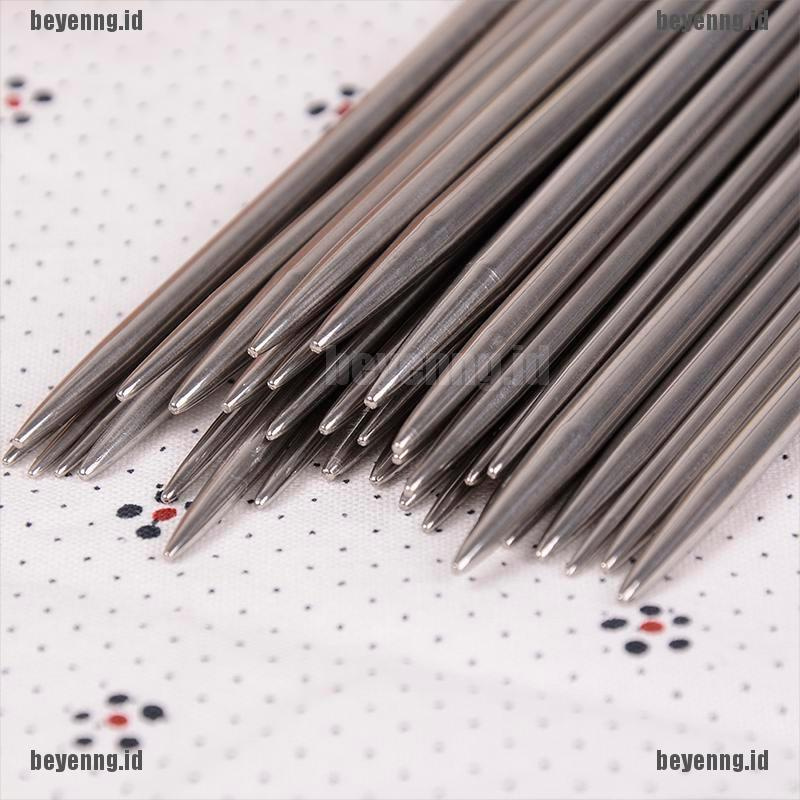 Bey 35pcs Jarum Rajut Lurus Bahan Stainless Steel Panjang 20cm