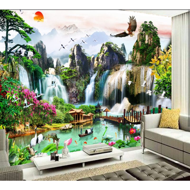 Terlengkap Wallpaper Pemandangan Alam Air Terjun Waterfall 3d - Wallpaper dinding air terjun murah