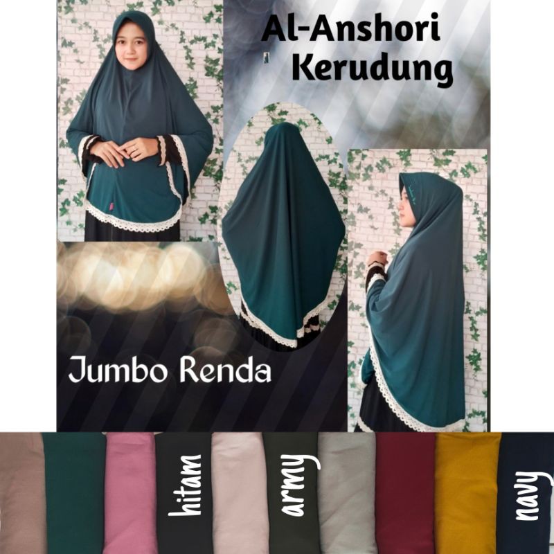 jilbab jumbo renda