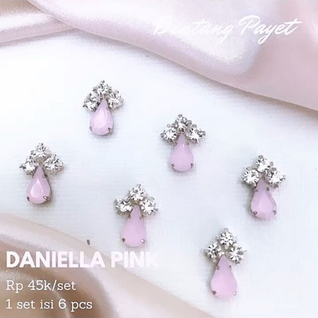 Payet Rangkai/ Payet Kristal - Daniella Pink