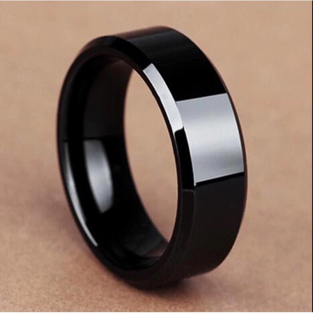 Cincin titanium polos hitam high Quality