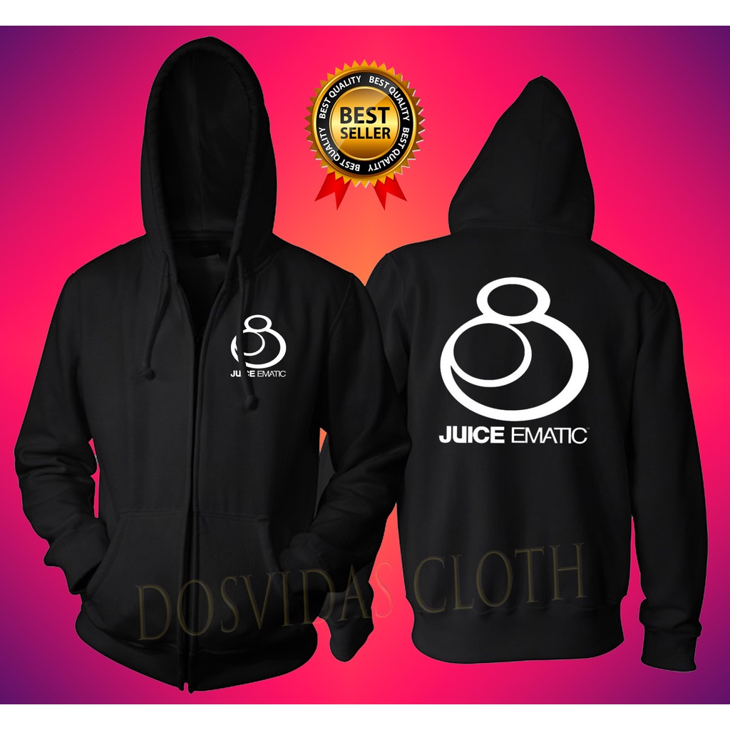 Jaket Sweater Hoodie Zipper JUICEEMATIC Keren Pria & Wanita JUICE EMATIC