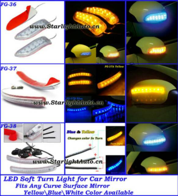 Led Cover Spion Mobil Warna Kuning