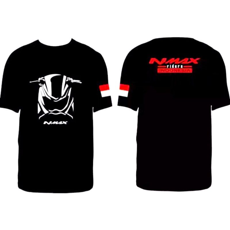 T-Shirt Baju Kaos / Kaos Motor Yamaha NMax / Kaos Touring / Yamaha NMax Rider Indonesia