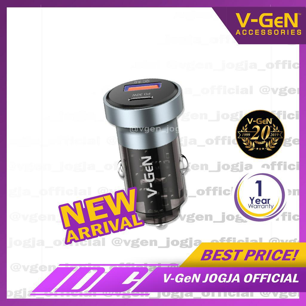 Car Charger V-GeN VCC2-35 QC3.0 PD30W Type C LED Charger Mobil