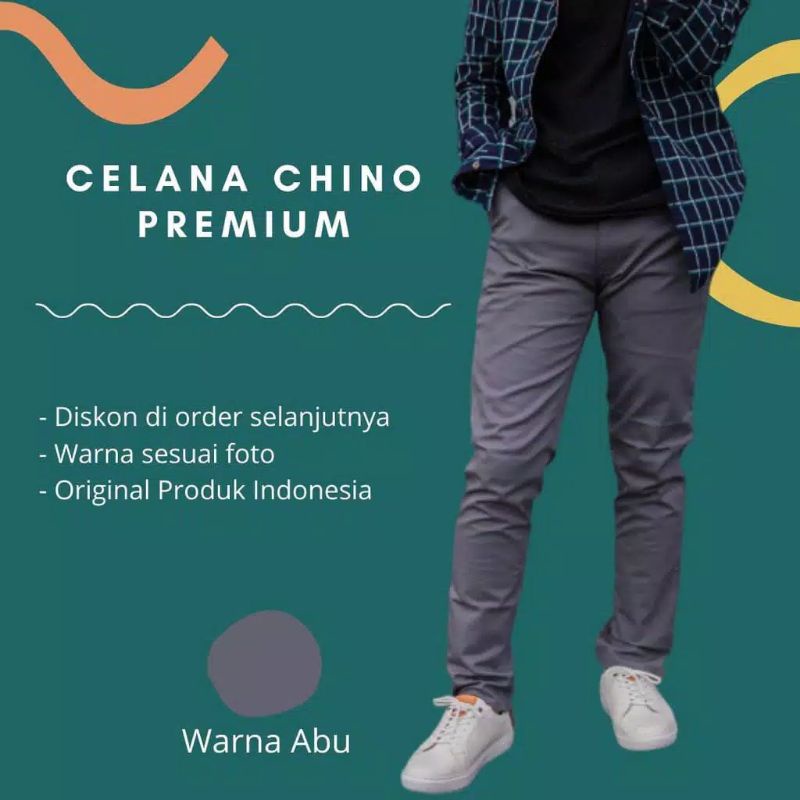 CELANA PANJANG PRIA Chino Slimfit KERJAHARIAN Santai Casual Formal  Size 27-38