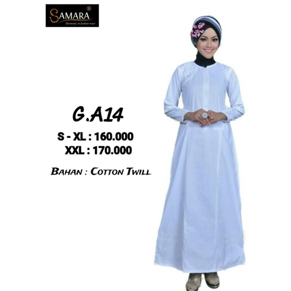 GAMIS DEWASA SAMARA A14 PUTIH