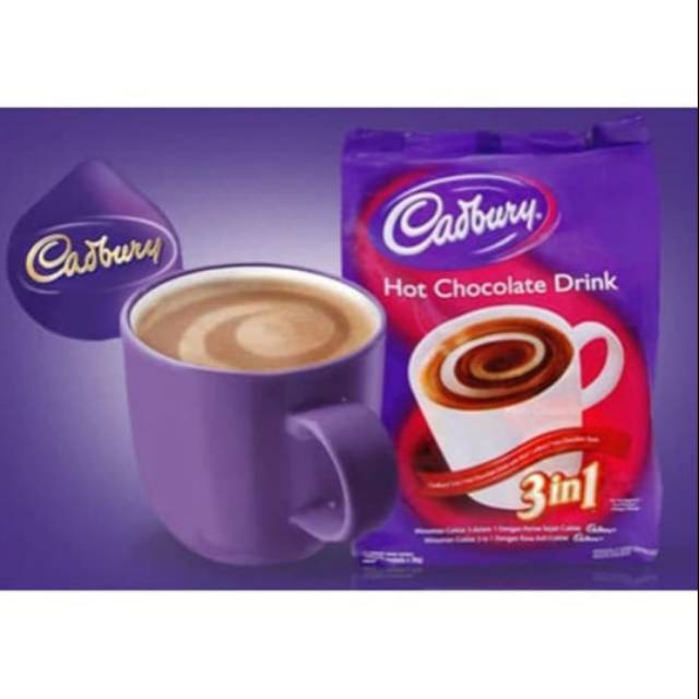 Cadbury hot chocolat drink 3 in 1 sachet 30 gram