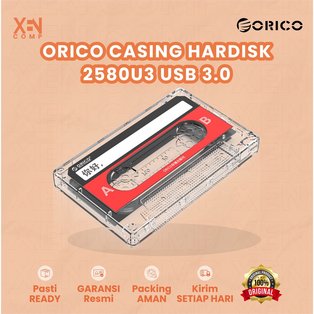 Casing Harddisk External HDD Eksternal Case Tempat Harddisk 2.5 Inch USB 3.0 ORICO 2580U3 SATA Enclosure