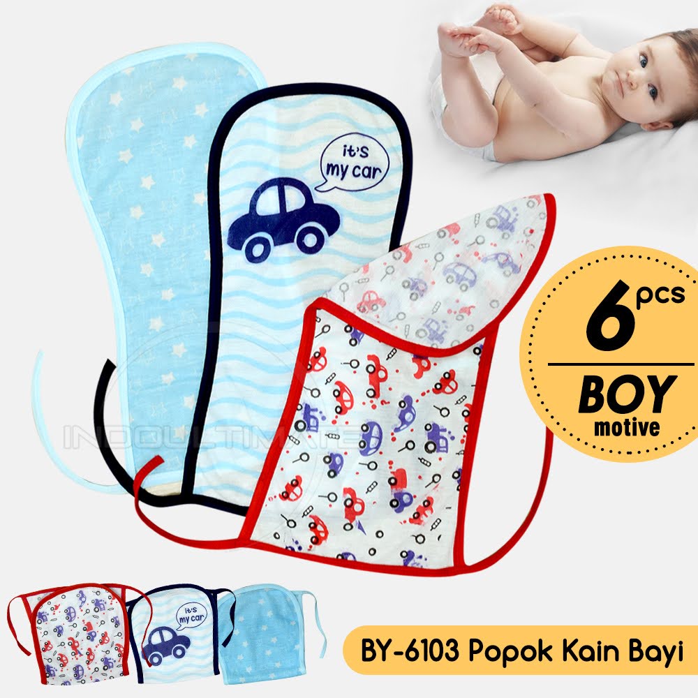 [BISA COD] 6 Pcs Popok Tali Bayi Seri [Ukuran M] BY-6103-CD Popok Kain bayi Popok Kain Tali Popok Bayi Popok Bayi Baru Lahir Popok bayi New born