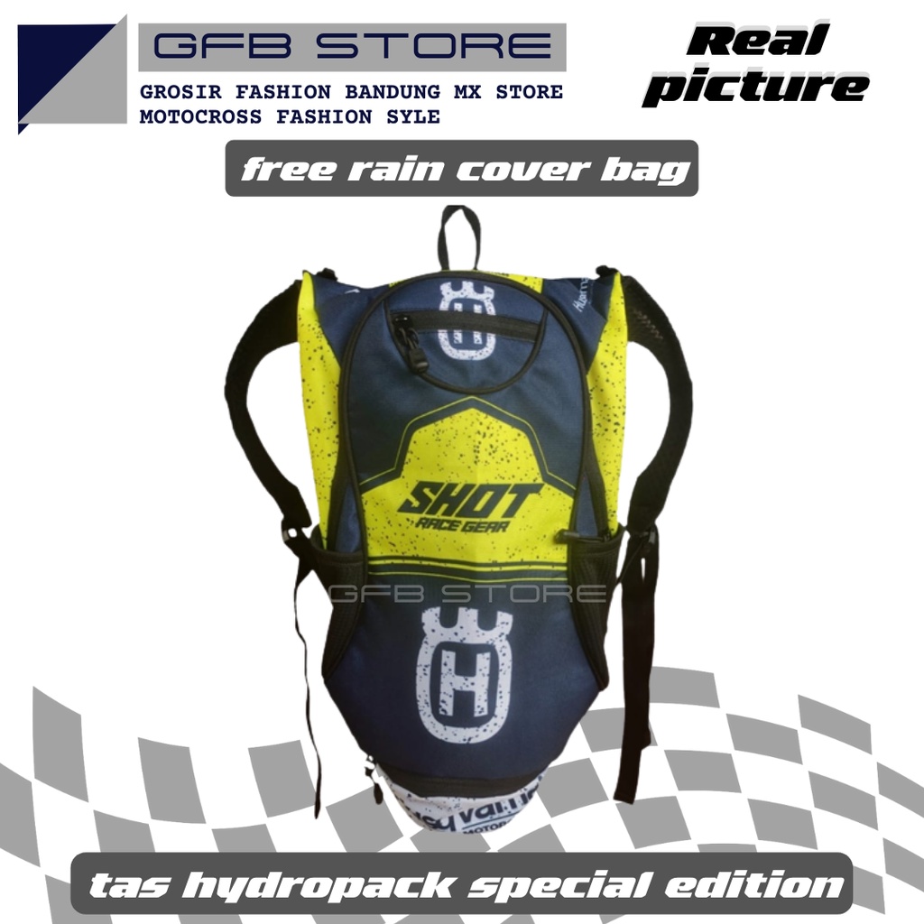 Tas punggung hydropack special edition free cover rain bag ransel hydrobag sepeda downhill