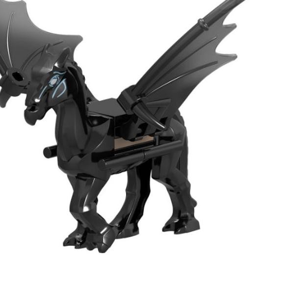 ✿ Harry Potter Thestral Skeleton Ghost Wing Horse Minifigure Lego kw ♦