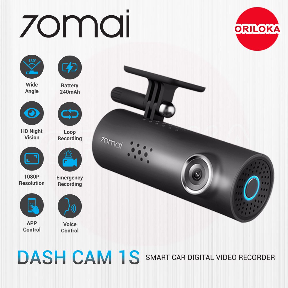 70mai 1S Smart Dashcam Wifi HD 1080P Auto Recorder Garansi Resmi - Kamera Mobil