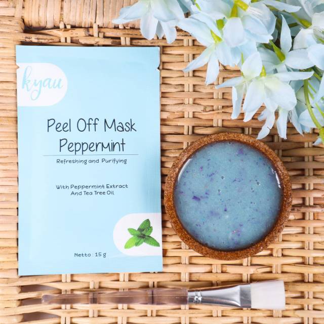 KYAU PEEL OFF MASK CRYSTAL SERIES (BPOM) GRATIS SPATULA mini size 10gr