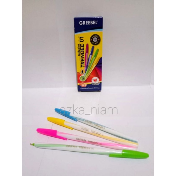 

SELUSIN ( 12 PCS ) PULPEN LILIN GREEBEL BOLPEN LILIN GREEBEL