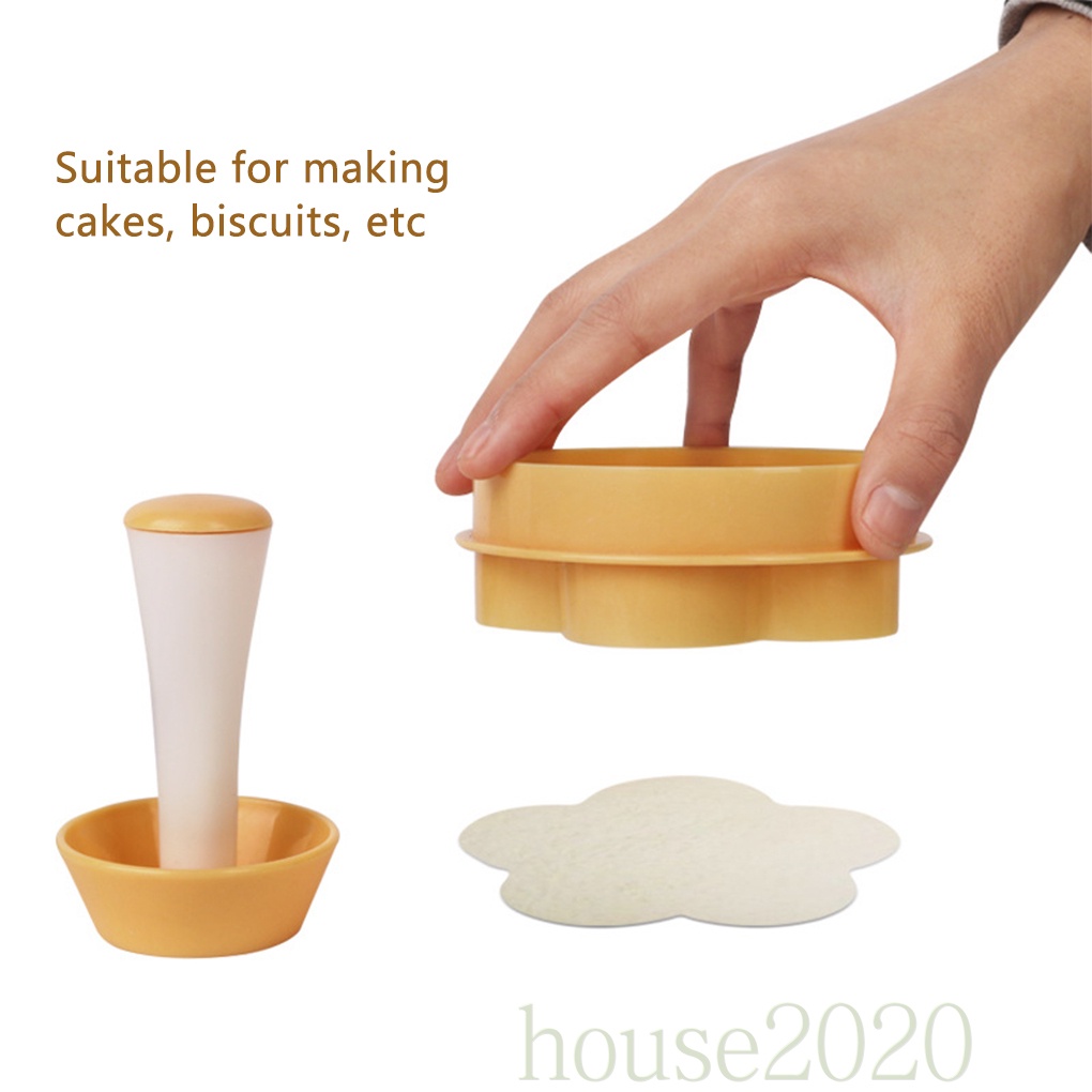 [HOUSE2020]Cake Press Mold Plastic Washable Cake Mould Flower DIY Biscuits Baking Mold Kitchen Accessory