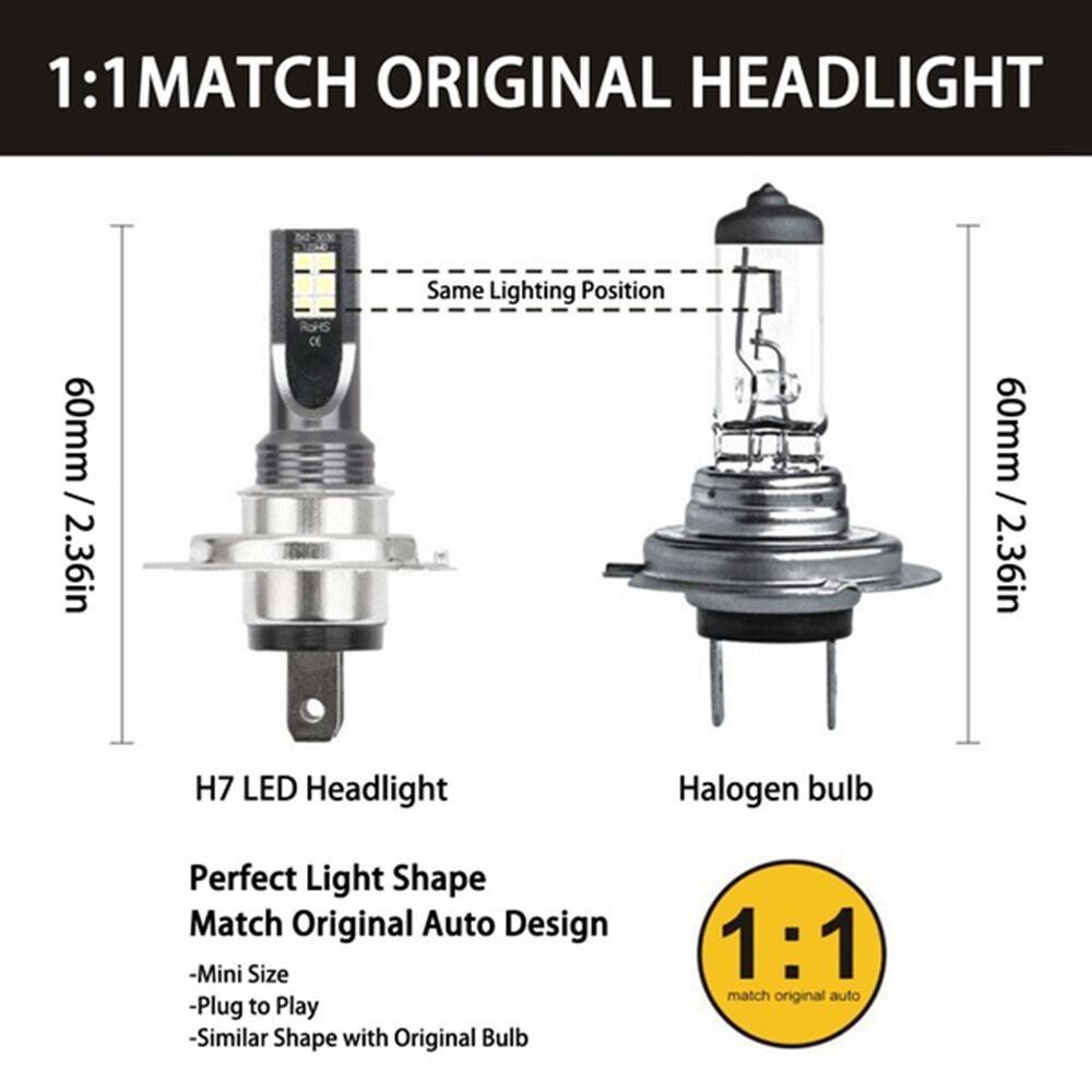 Populer 2PCS/Set Lampu LED Mobil 110W IP68 6000K 24000LM Bohlam Kabut CSP Tahan Air