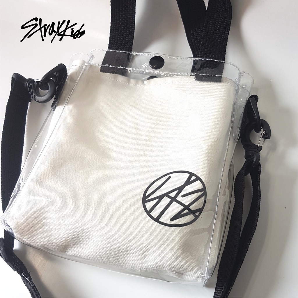 TAS SELEMPANG STRAYKIDS SLING BAG KANVAS MIKA TALI PANJANG DAN PENDEK TAS KOREA KPOP