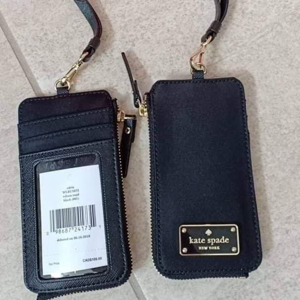 tag   gantungan id card name tag holder kate spade black original